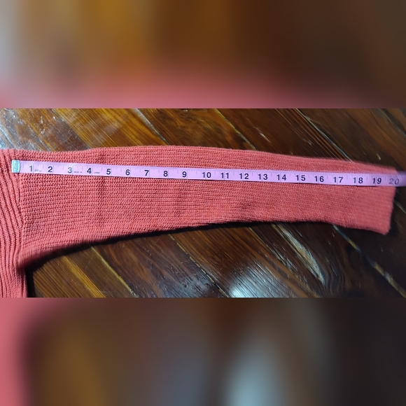 Madewell Thompson Sweater Ribbed Pullover Crew Neck Orange Small Oversized - Picture 9 of 10